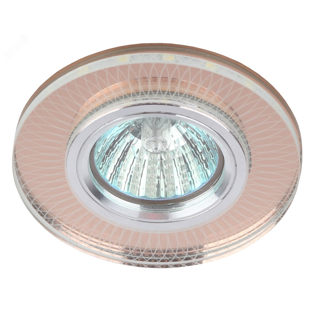 Светильник cо светодиодной подсветкой ЭРА DK LD44 TEA 3D 13 Вт, точечный, цоколь GU5.3, тип лампы LED/КГМ, декоративный, цветовая температура - 4000 K, IP20, цвет свечения - белый, цвет светильника - коричневый